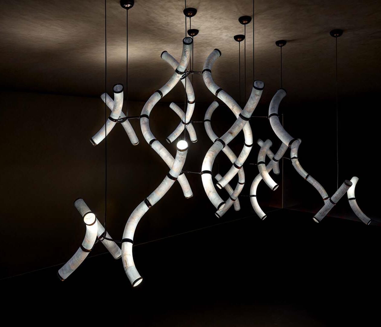 Sistema di lampade modulari LuxOnyx in onice